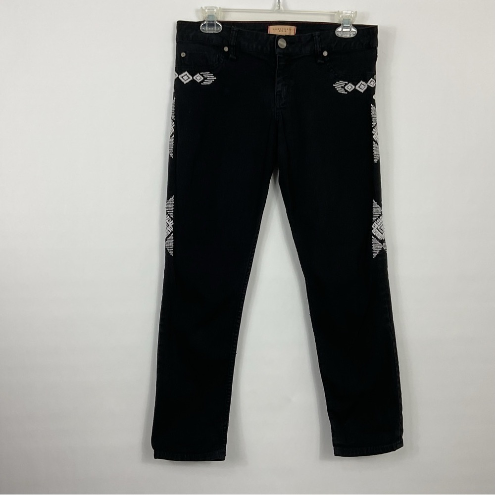 Sanctuary Denim Embroidered Black Jeans Size‎ 26
